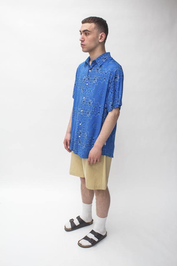 C.9.3 - Camicia a maniche corte con texture bandana - Vittorio Citro Boutique