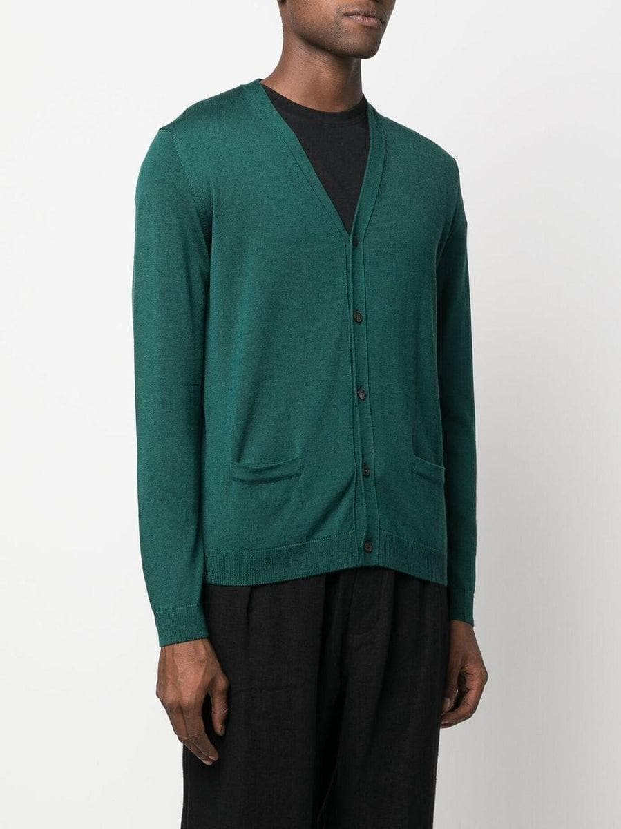 ROBERTO COLLINA - Cardigan in maglia fine con scollo a V - Vittorio Citro Boutique