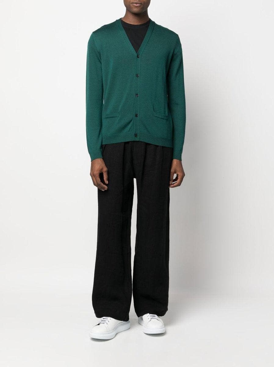 ROBERTO COLLINA - Cardigan in maglia fine con scollo a V - Vittorio Citro Boutique