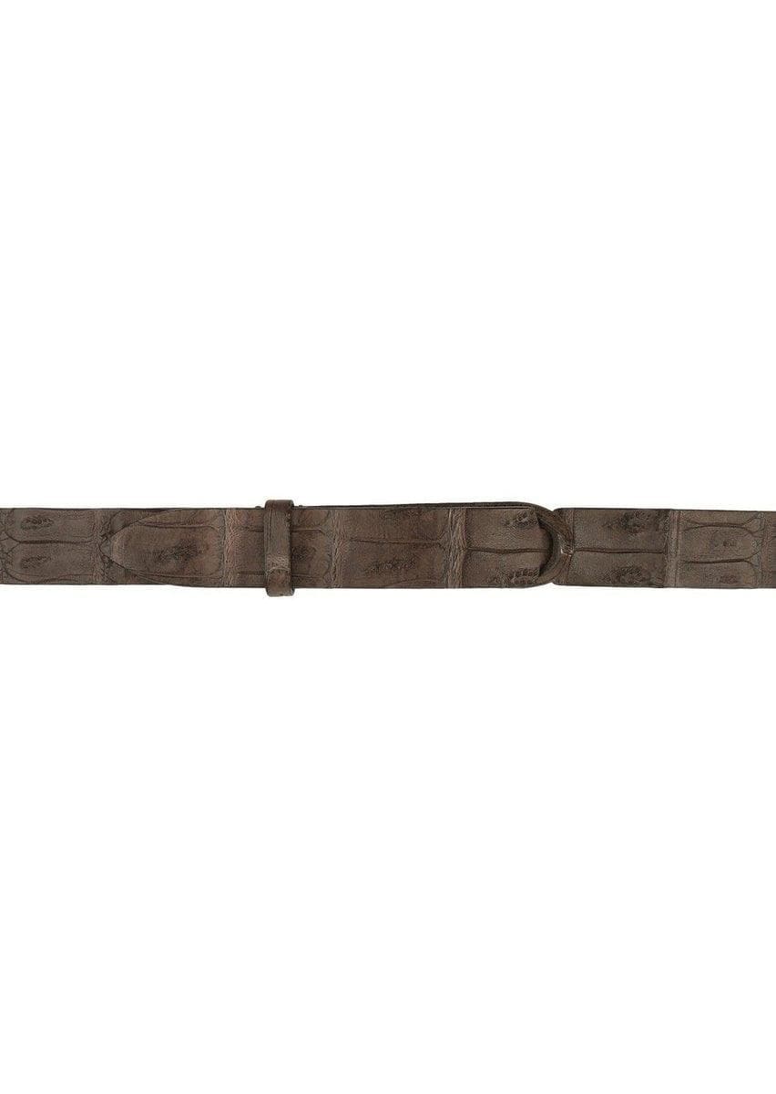 ORCIANI - Cintura nobuckle camoscio cocco in coccodrillo e camoscio - Vittorio Citro Boutique