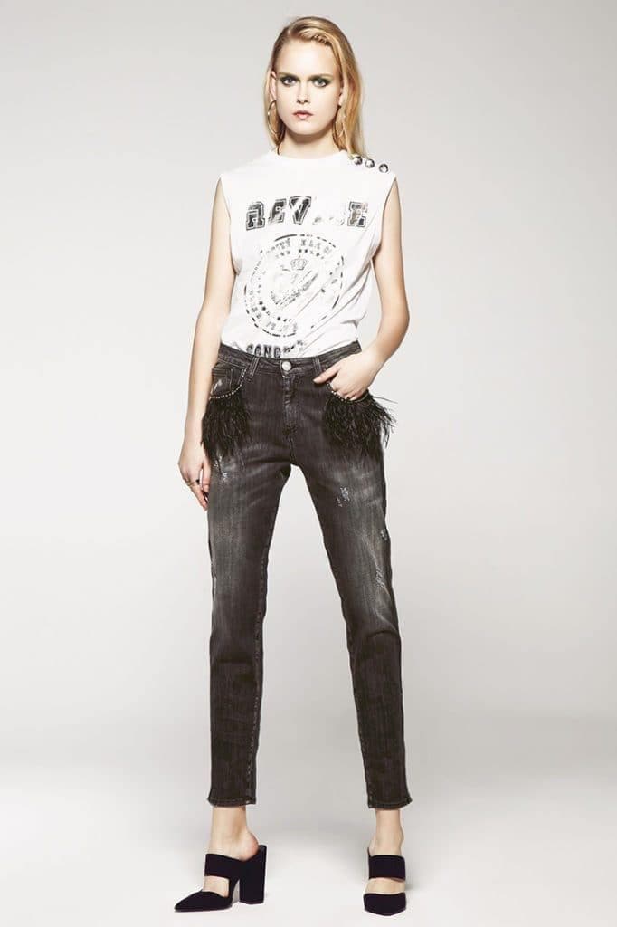 REVISE BLUE VIBES - Denim con piume - Vittorio Citro Boutique