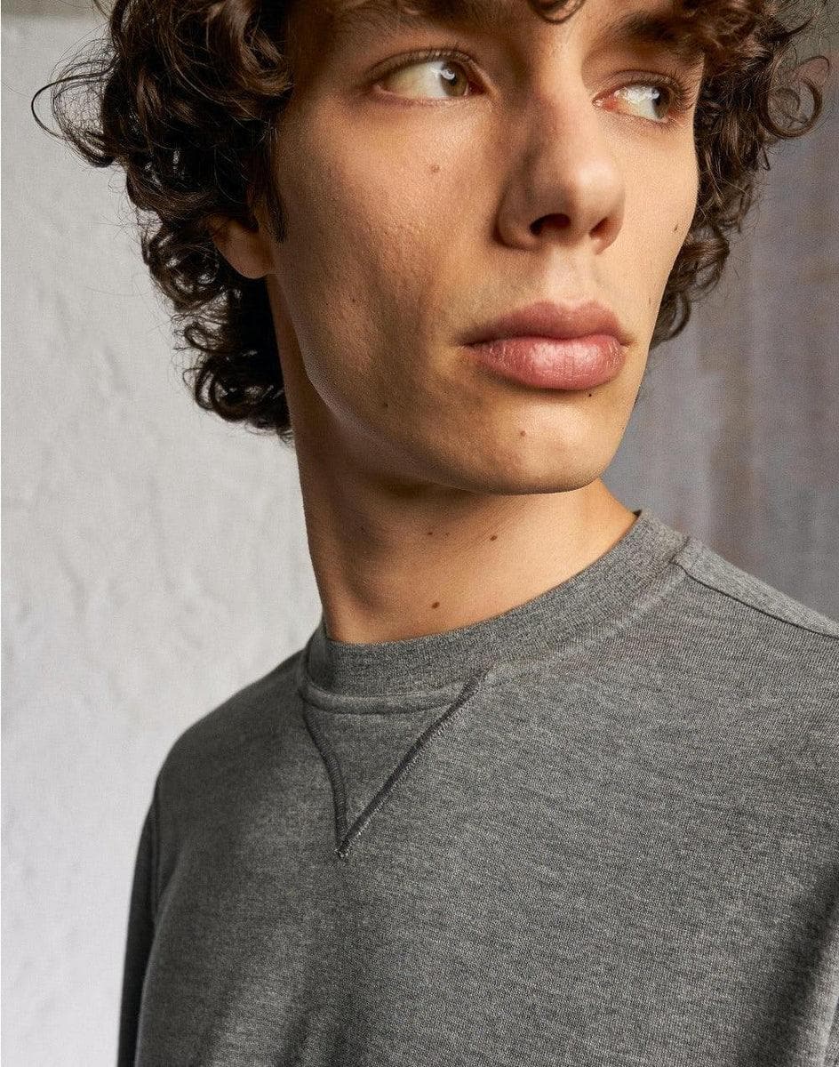 LARDINI - Felpa grigio melange in jersey - easy wear - Vittorio Citro Boutique