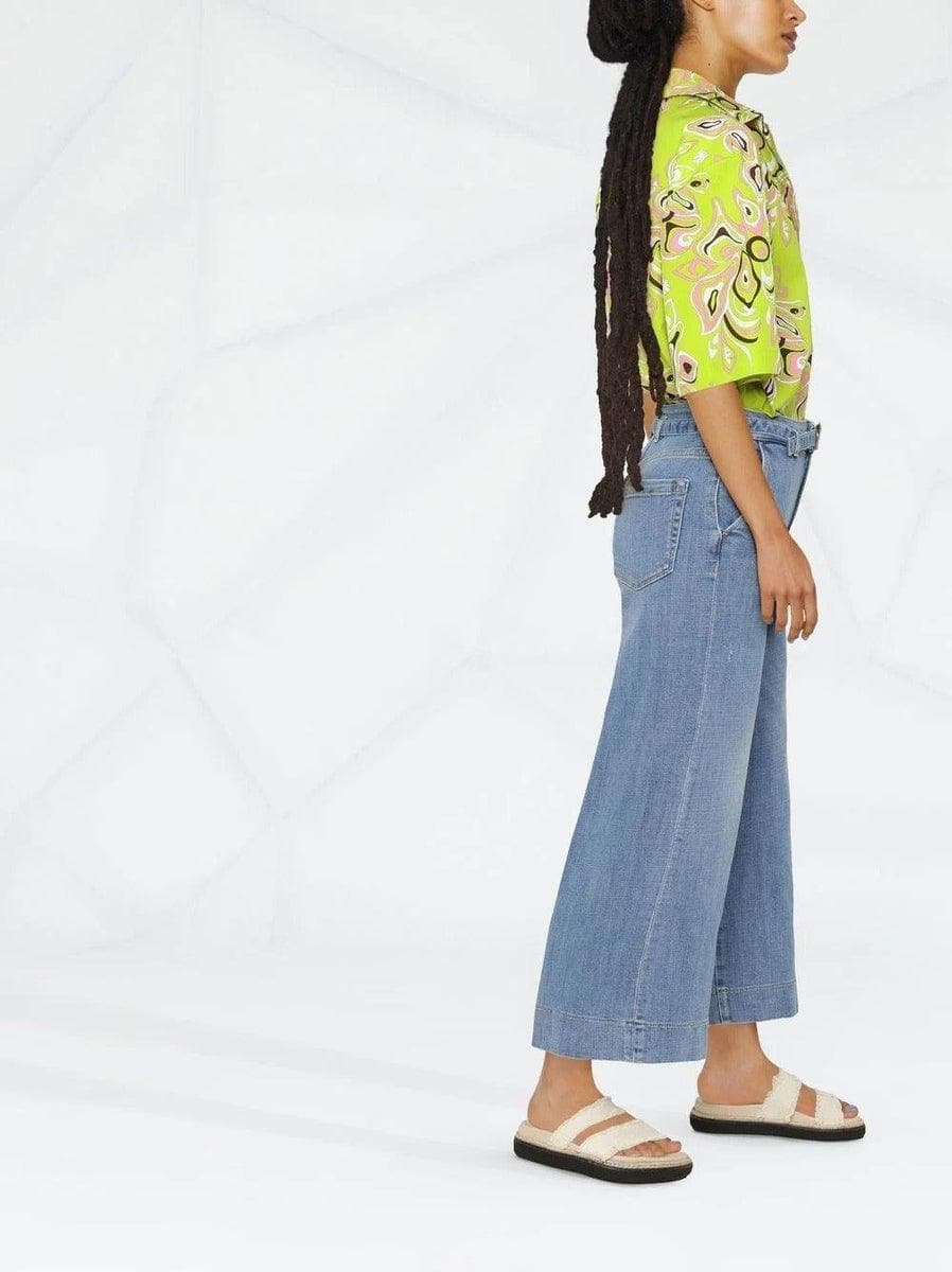 PINKO - Jeans crop con fibbia Love Birds - Vittorio Citro Boutique