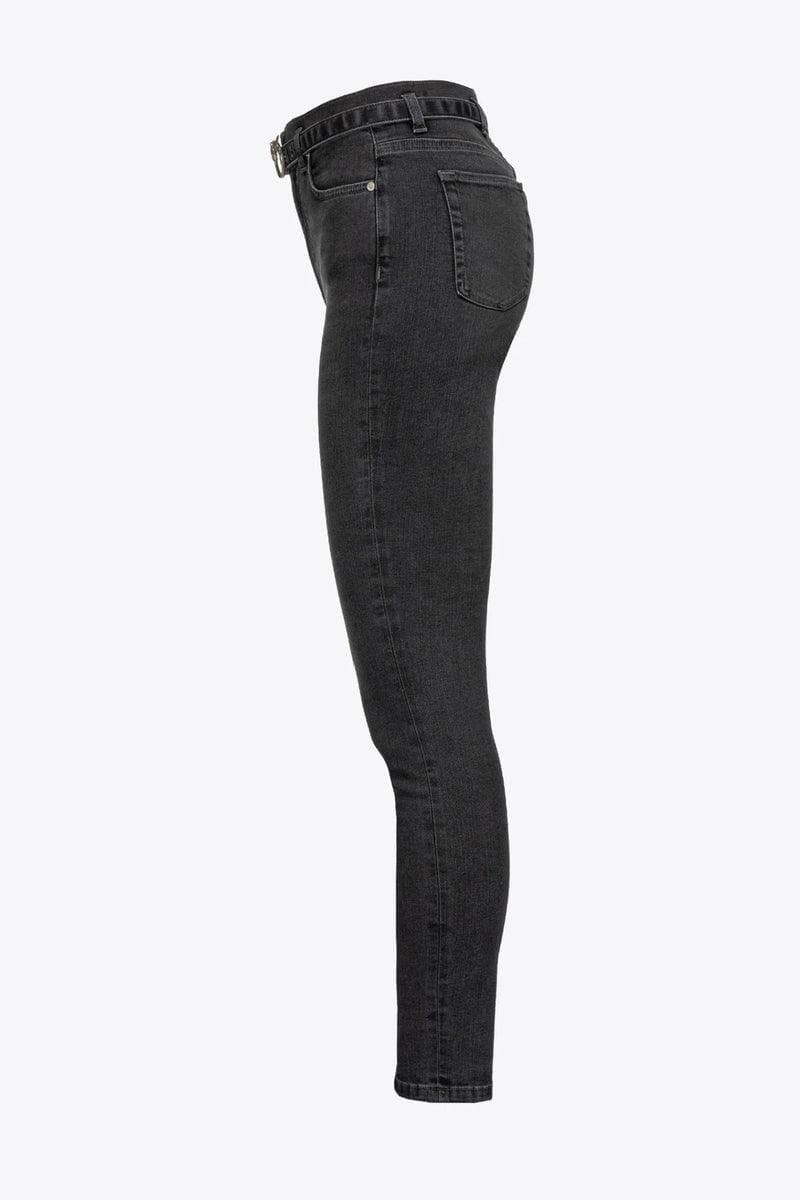 PINKO - JEANS SKINNY BLACK CON CINTURA LOVE BIRDS - Vittorio Citro Boutique