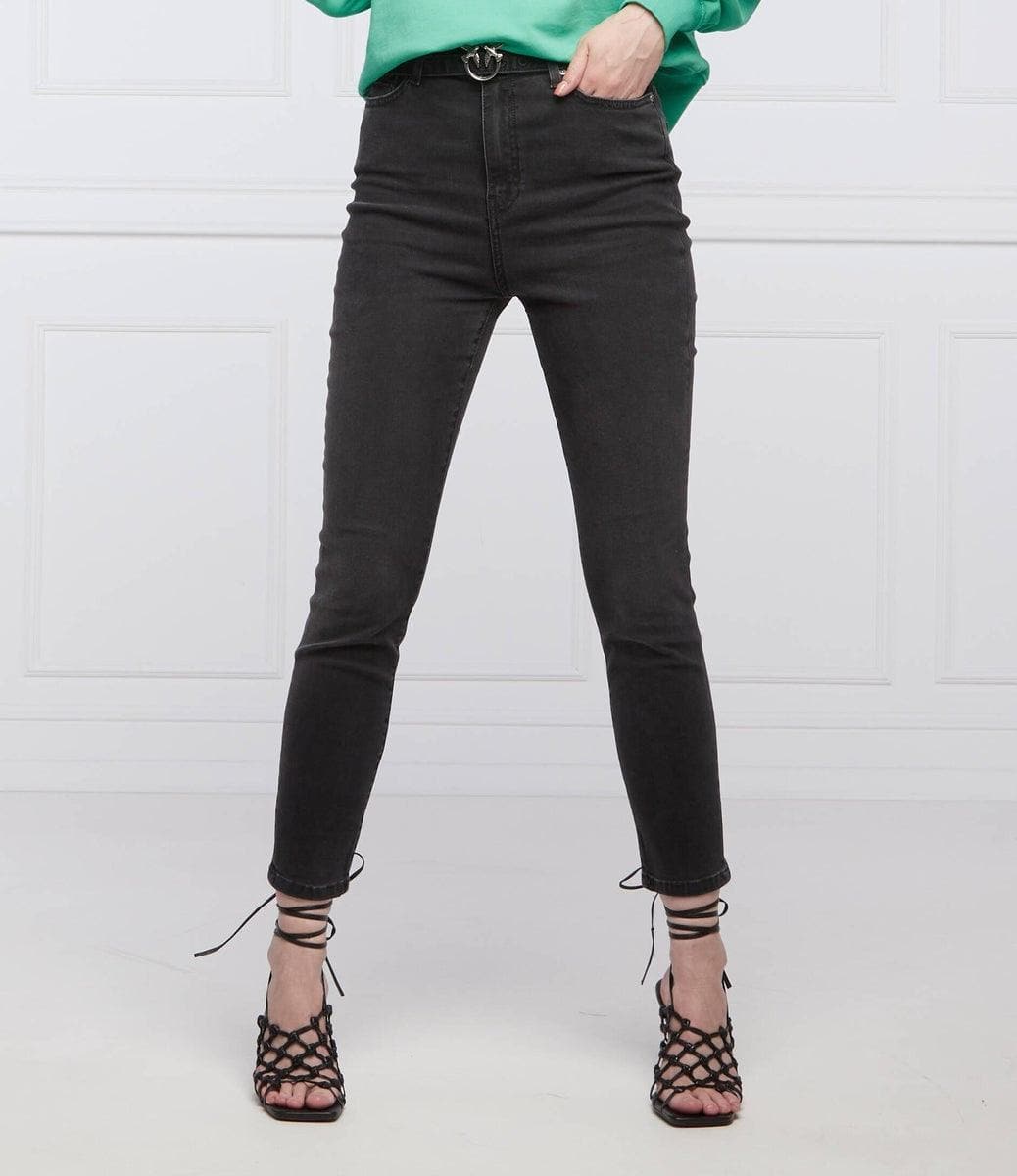 PINKO - JEANS SKINNY BLACK CON CINTURA LOVE BIRDS - Vittorio Citro Boutique