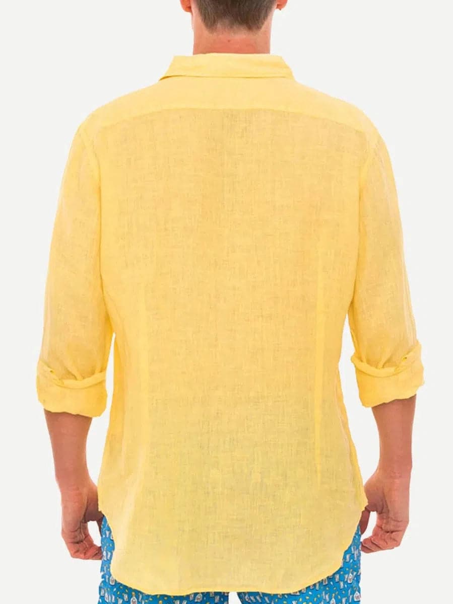 Camicia di lino gialla-Camicie-Mc2 Saint Barth-Vittorio Citro Boutique