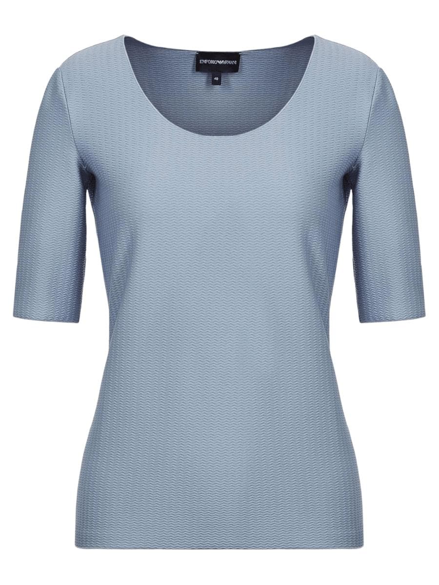 Maglia in tessuto barrè con motivo jacquard ad onde - Vittorio Citro Boutique