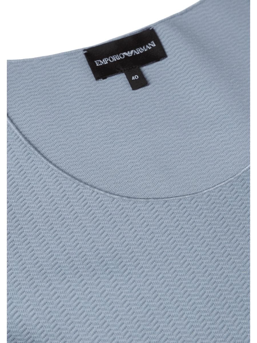 Maglia in tessuto barrè con motivo jacquard ad onde - Vittorio Citro Boutique