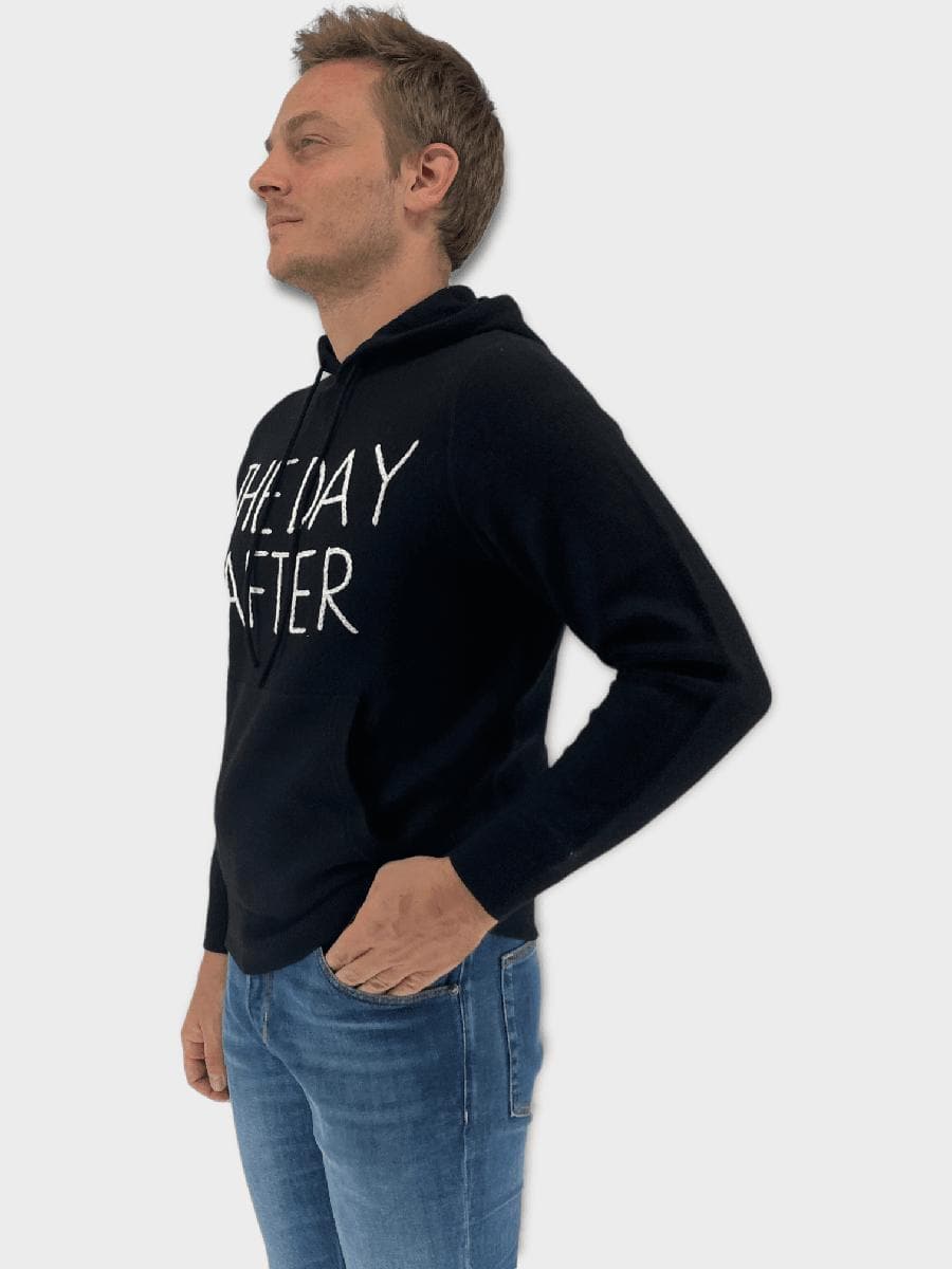 MC2 SAINT BARTH - Maglione con cappuccio e ricamo The Day After - Vittorio Citro Boutique