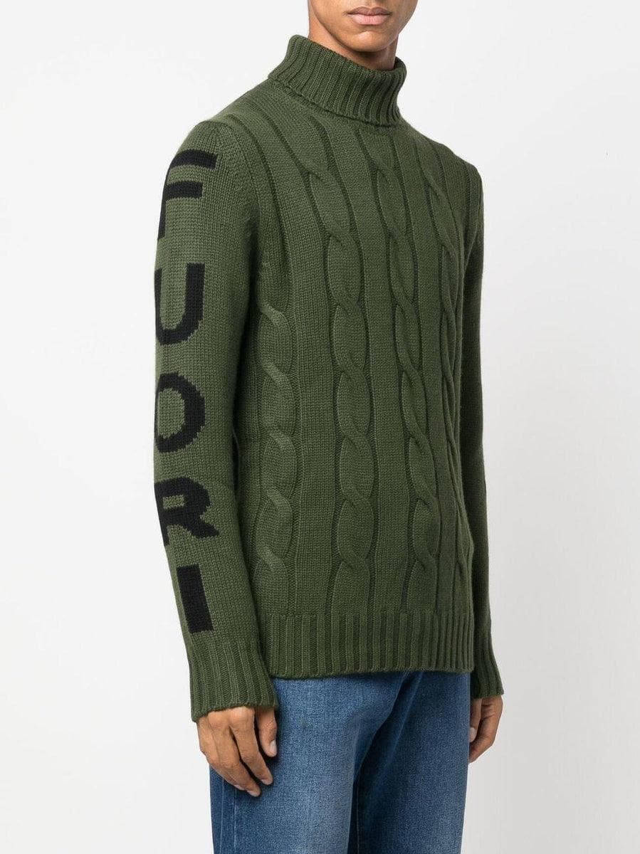 MC2 SAINT BARTH - Maglione dolcevita uomo a trecce con stampa - Vittorio Citro Boutique