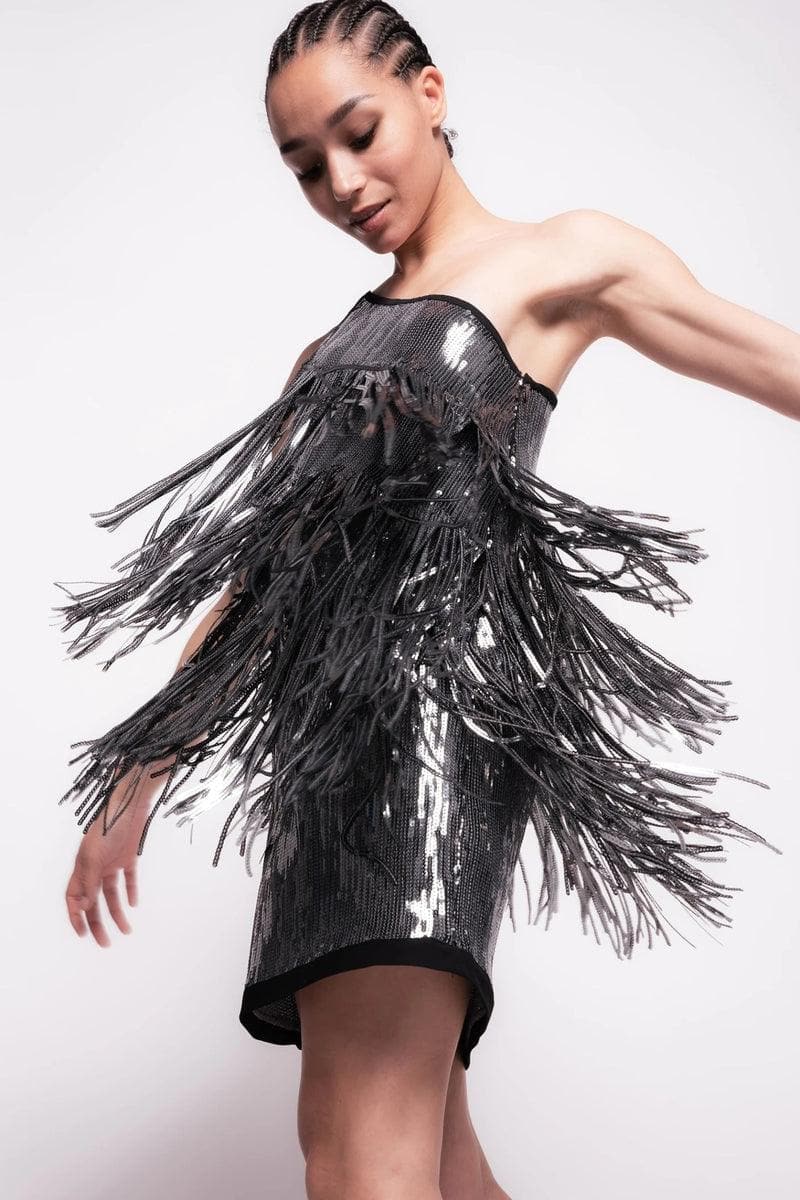 PINKO - MINI ABITO PAILLETTES CON FRANGE - Vittorio Citro Boutique