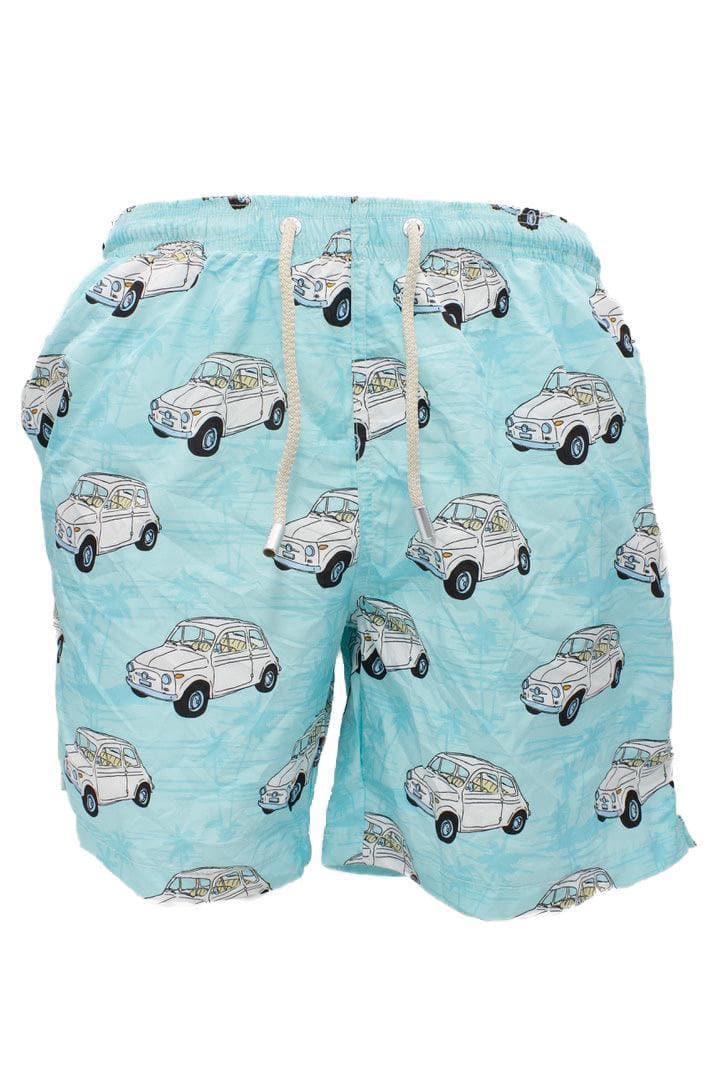 MC2 SAINT BARTH - Pantaloncini da bagno con stampa auto Fiat 500 | FIAT© Special Edition - Vittorio Citro Boutique