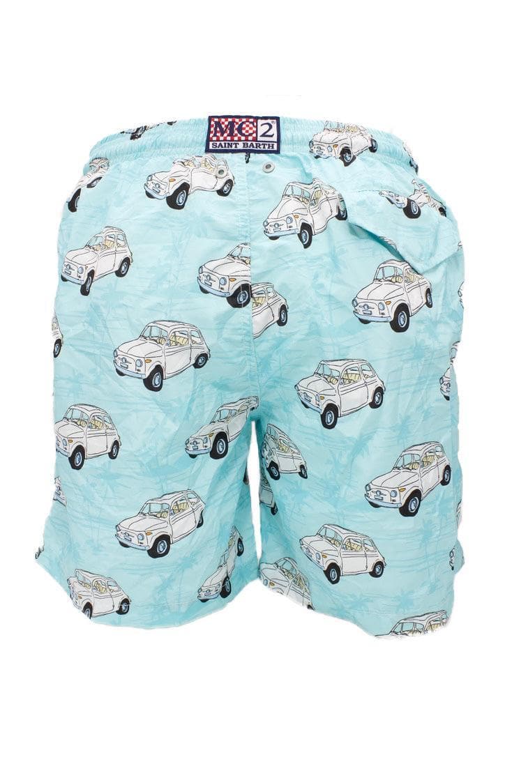MC2 SAINT BARTH - Pantaloncini da bagno con stampa auto Fiat 500 | FIAT© Special Edition - Vittorio Citro Boutique