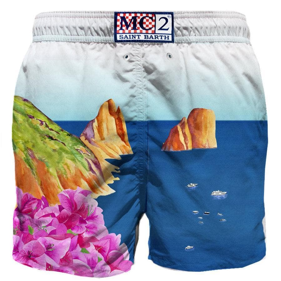 MC2 SAINT BARTH - Pantaloncini da bagno uomo con stampa Capri - Vittorio Citro Boutique