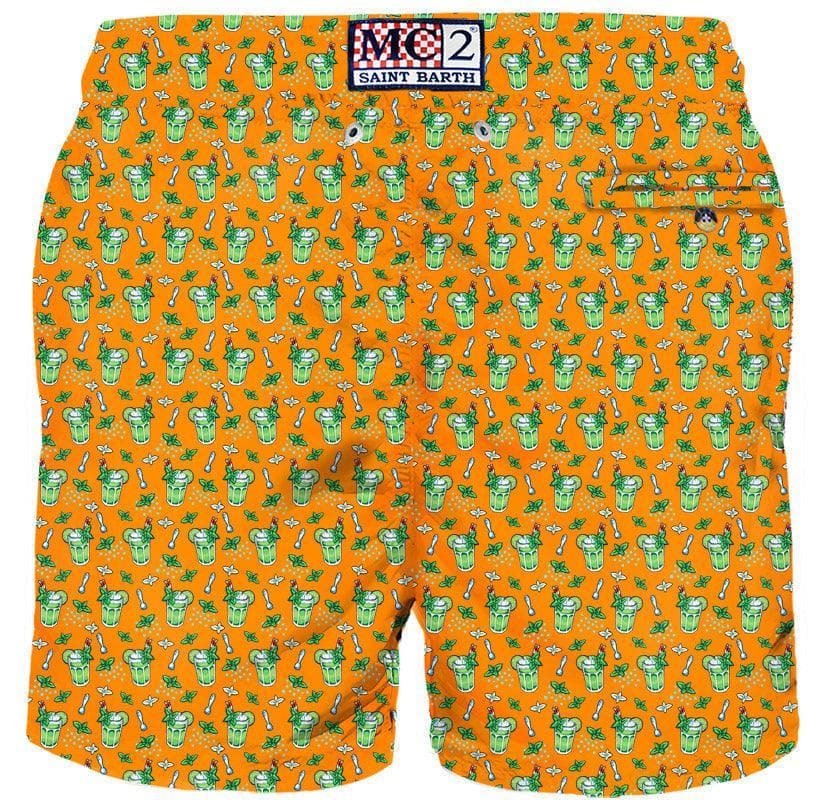 MC2 SAINT BARTH - Pantaloncini da bagno uomo in tessuto leggero con stampa Mojito - Vittorio Citro Boutique