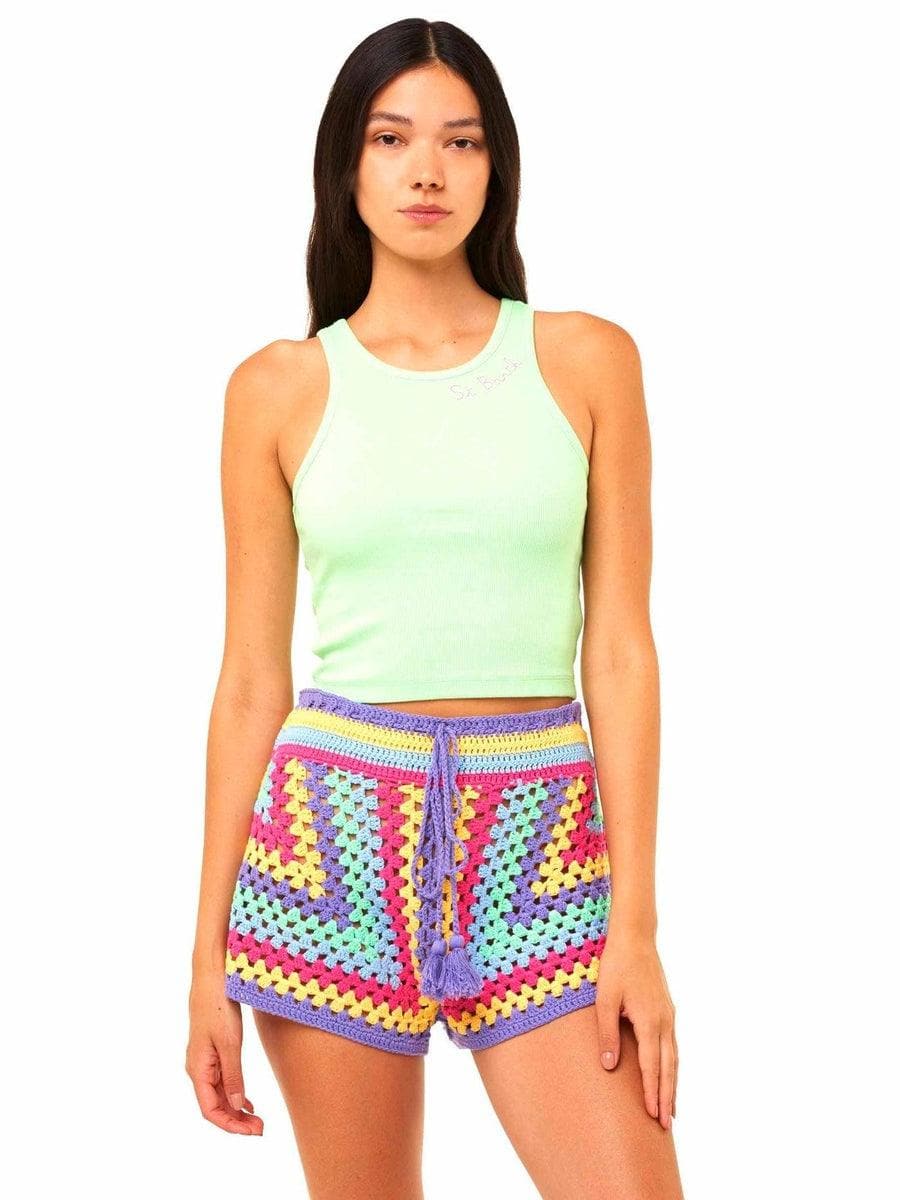 Pantaloncini multicolore crochet 2