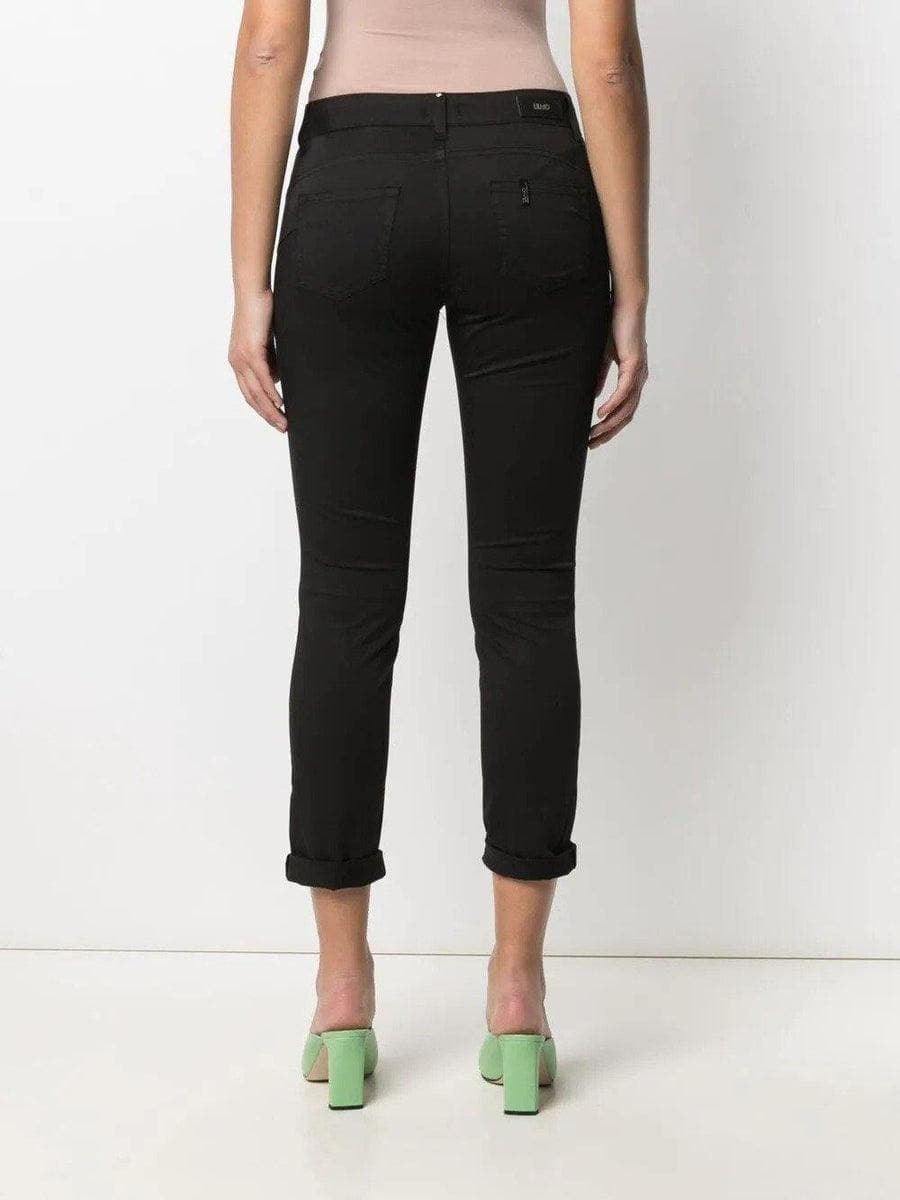 LIU-JO - Pantalone con tagli bottom up in raso stretch - Vittorio Citro Boutique