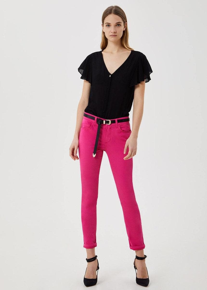 LIU-JO - Pantalone con tagli bottom up - Vittorio Citro Boutique