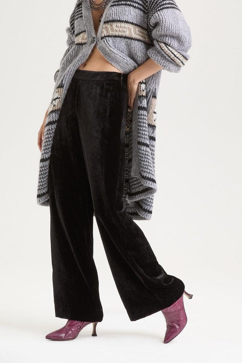 MALIPARMI - PANTALONE FLUID VELVET - Vittorio Citro Boutique