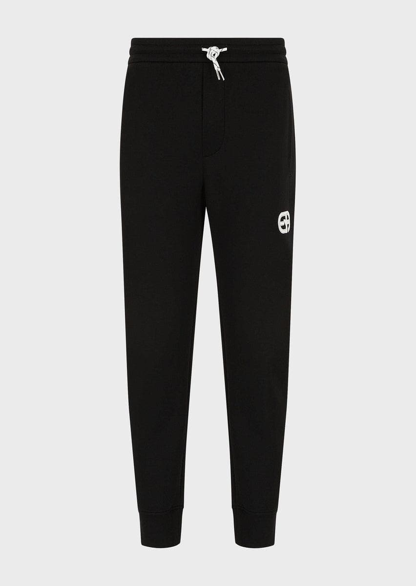 EMPORIO ARMANI - Pantaloni jogger con ricamo logo r-eacreate - Vittorio Citro Boutique