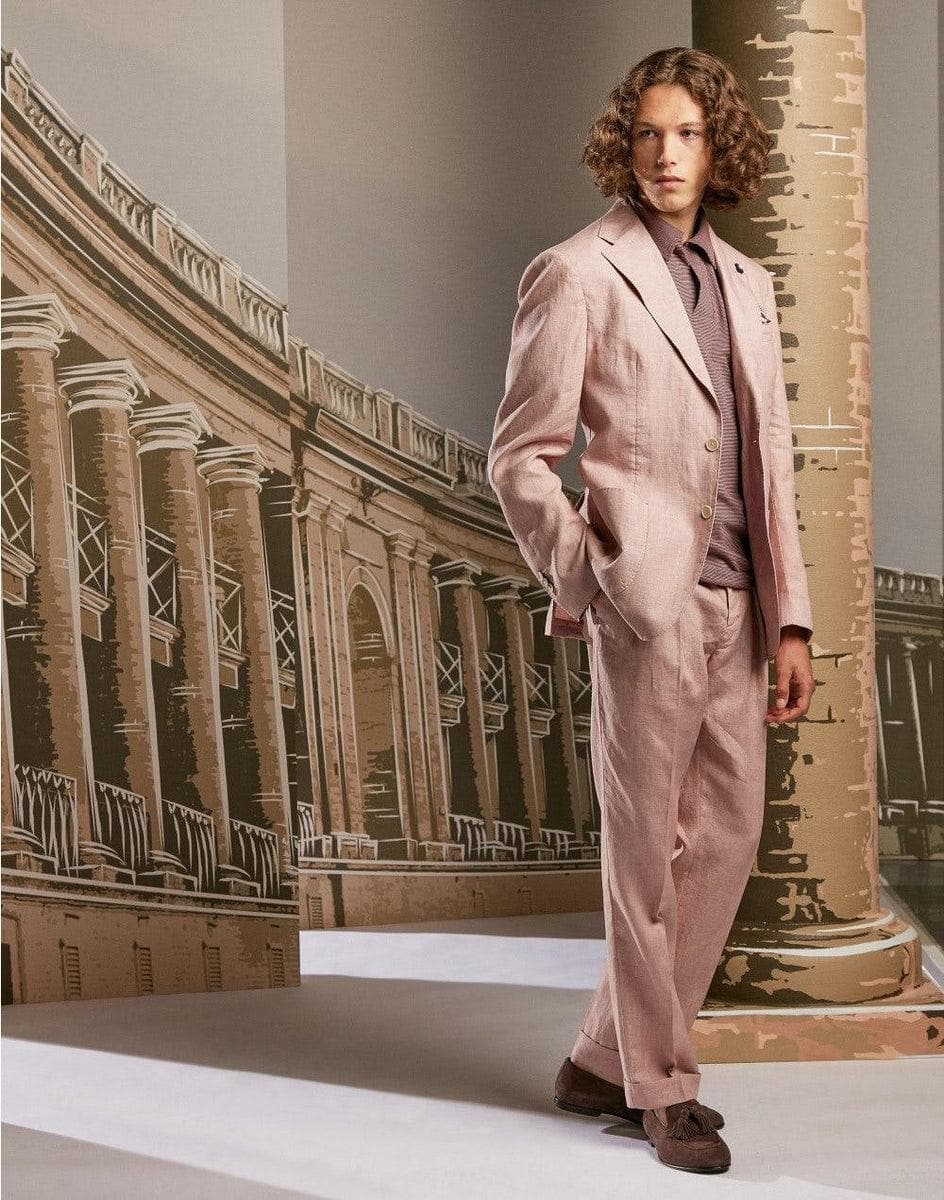 LARDINI - Polo bordeaux in cotone jersey millerighe - Vittorio Citro Boutique