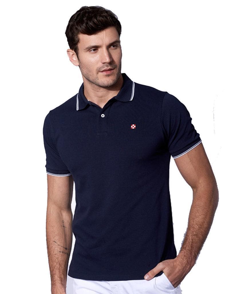 MC2 SAINT BARTH - Polo in piquet  con logo St. Barth check - Vittorio Citro Boutique