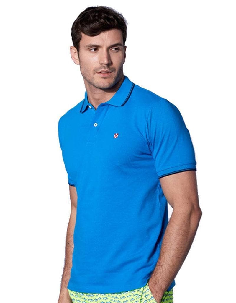 MC2 SAINT BARTH - Polo in piquet  con logo St. Barth check - Vittorio Citro Boutique