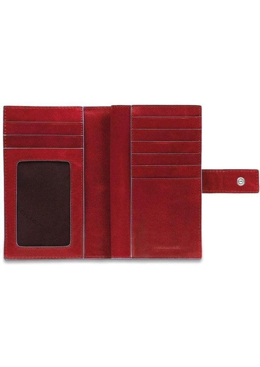 PIQUADRO - Portafoglio donna con porta monete e porta carte di credito blue square - Vittorio Citro Boutique