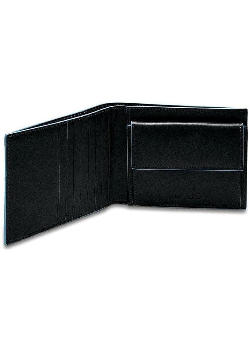 PIQUADRO - Portafoglio uomo con portamonete blue square - Vittorio Citro Boutique