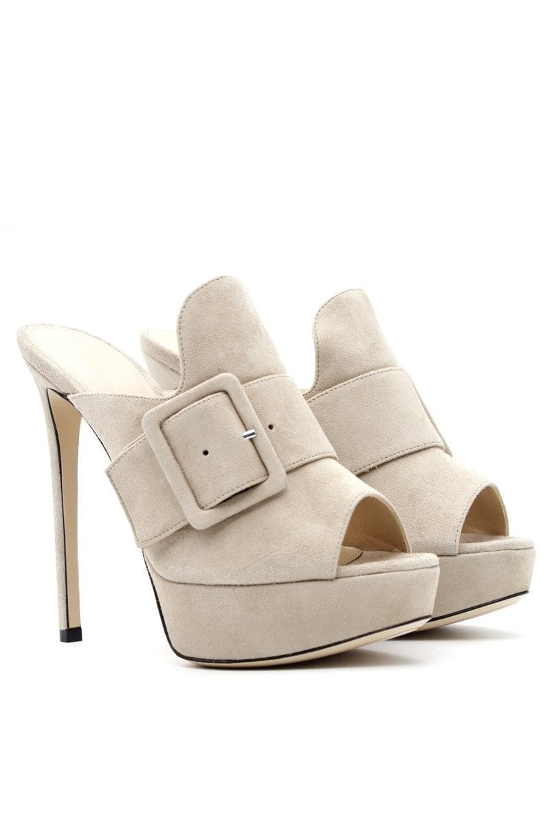 DEI MILLE - Sabot camoscio nude - Vittorio Citro Boutique