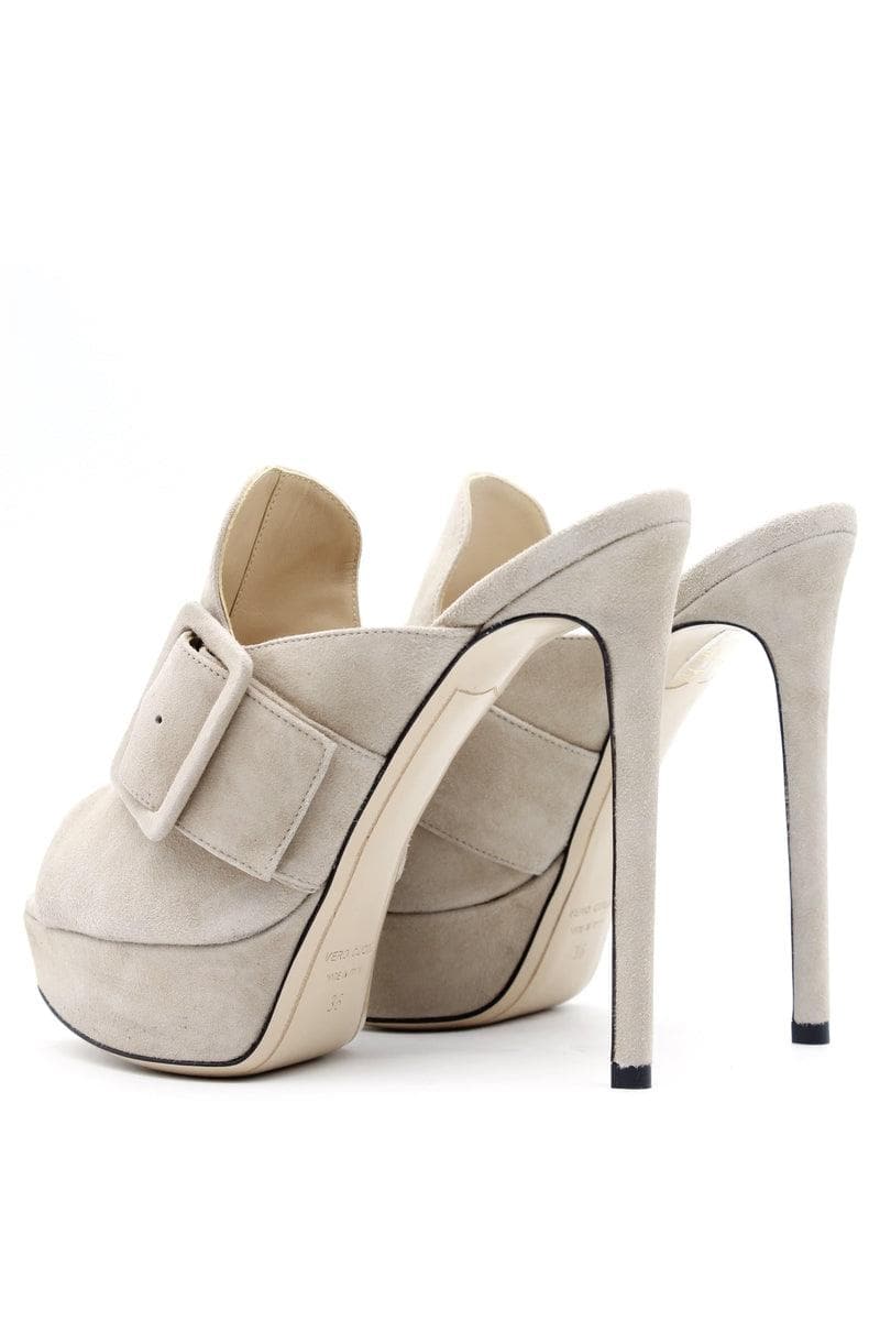 DEI MILLE - Sabot camoscio nude - Vittorio Citro Boutique