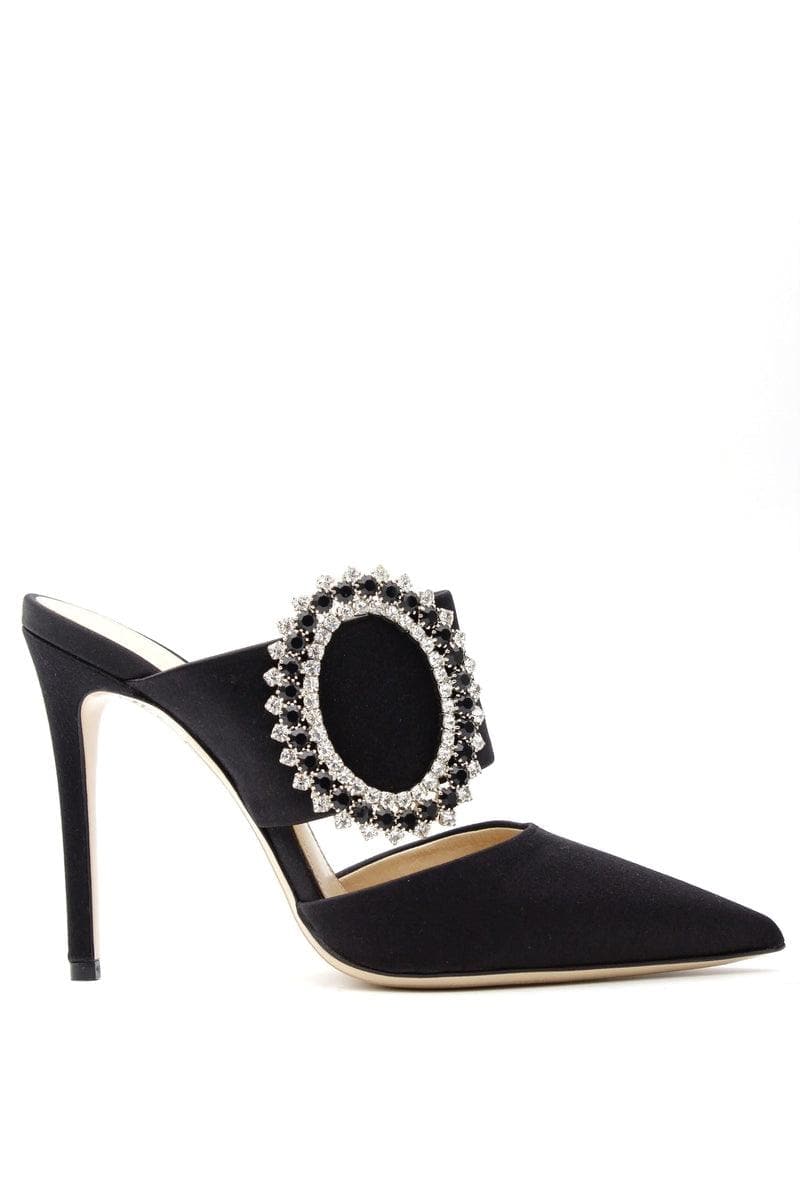 DEI MILLE - Sabot raso nero - Vittorio Citro Boutique