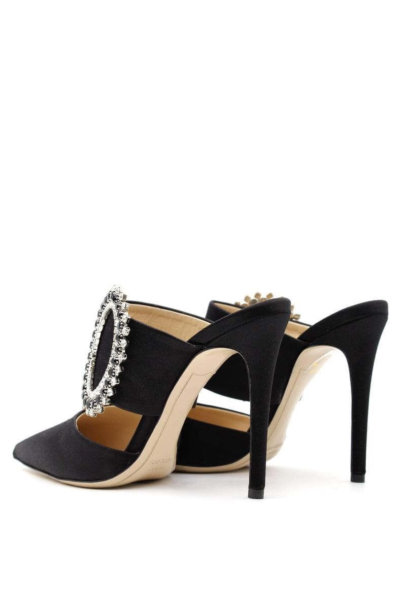 DEI MILLE - Sabot raso nero - Vittorio Citro Boutique