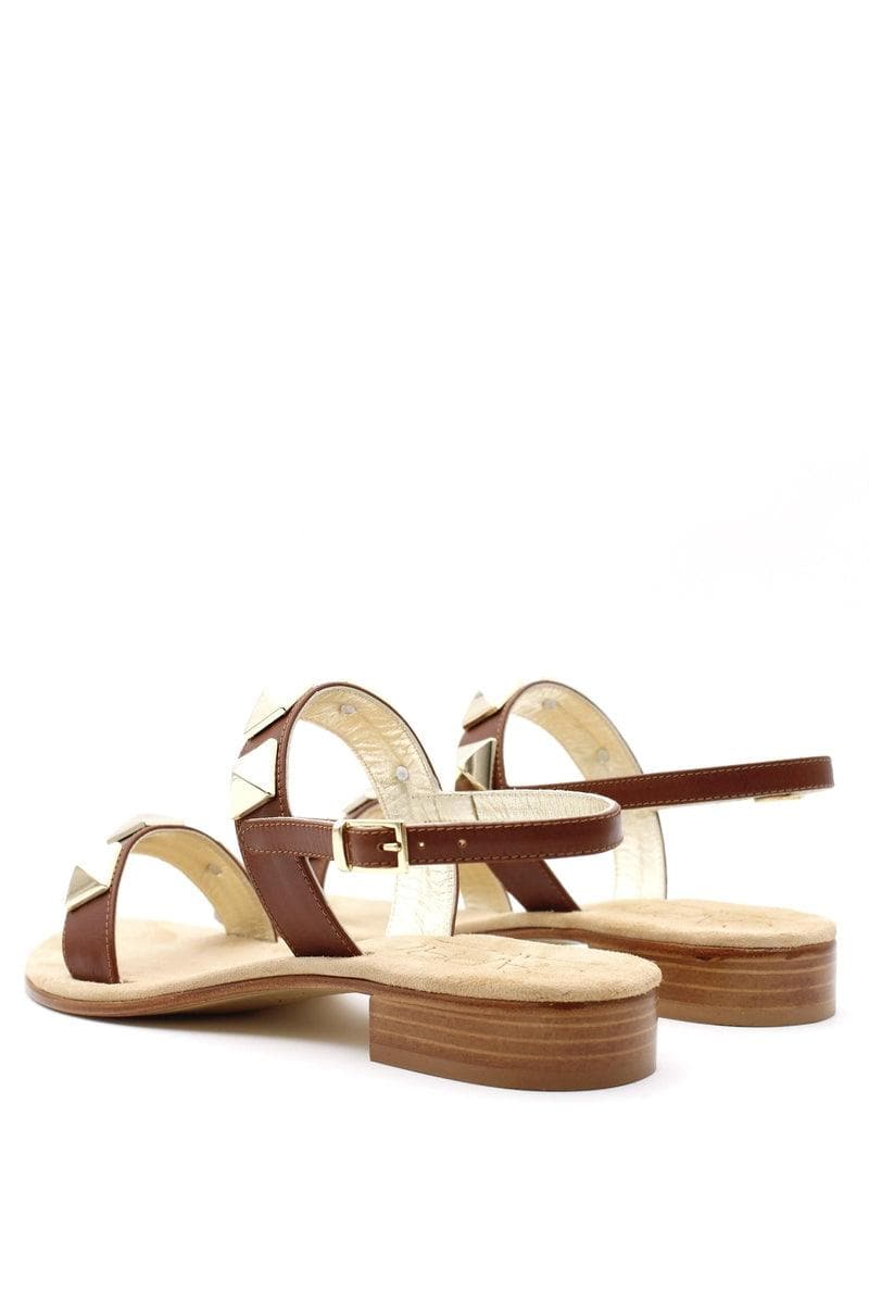 CAPRI VITTORIO CITRO - Sandali capri doppi fascia con borchie - Vittorio Citro Boutique