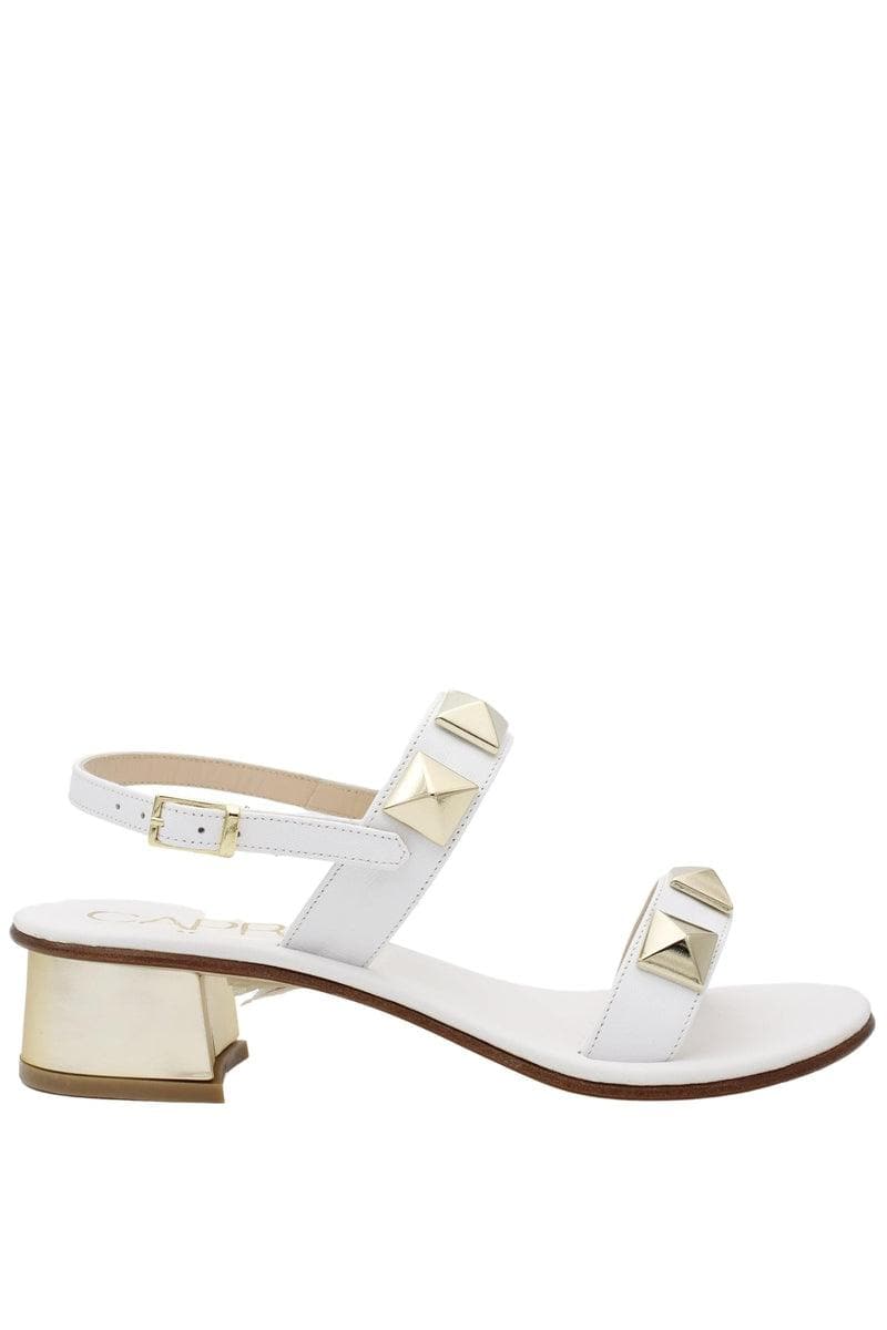 CAPRI VITTORIO CITRO - Sandali doppia fascia con piramidi - Vittorio Citro Boutique