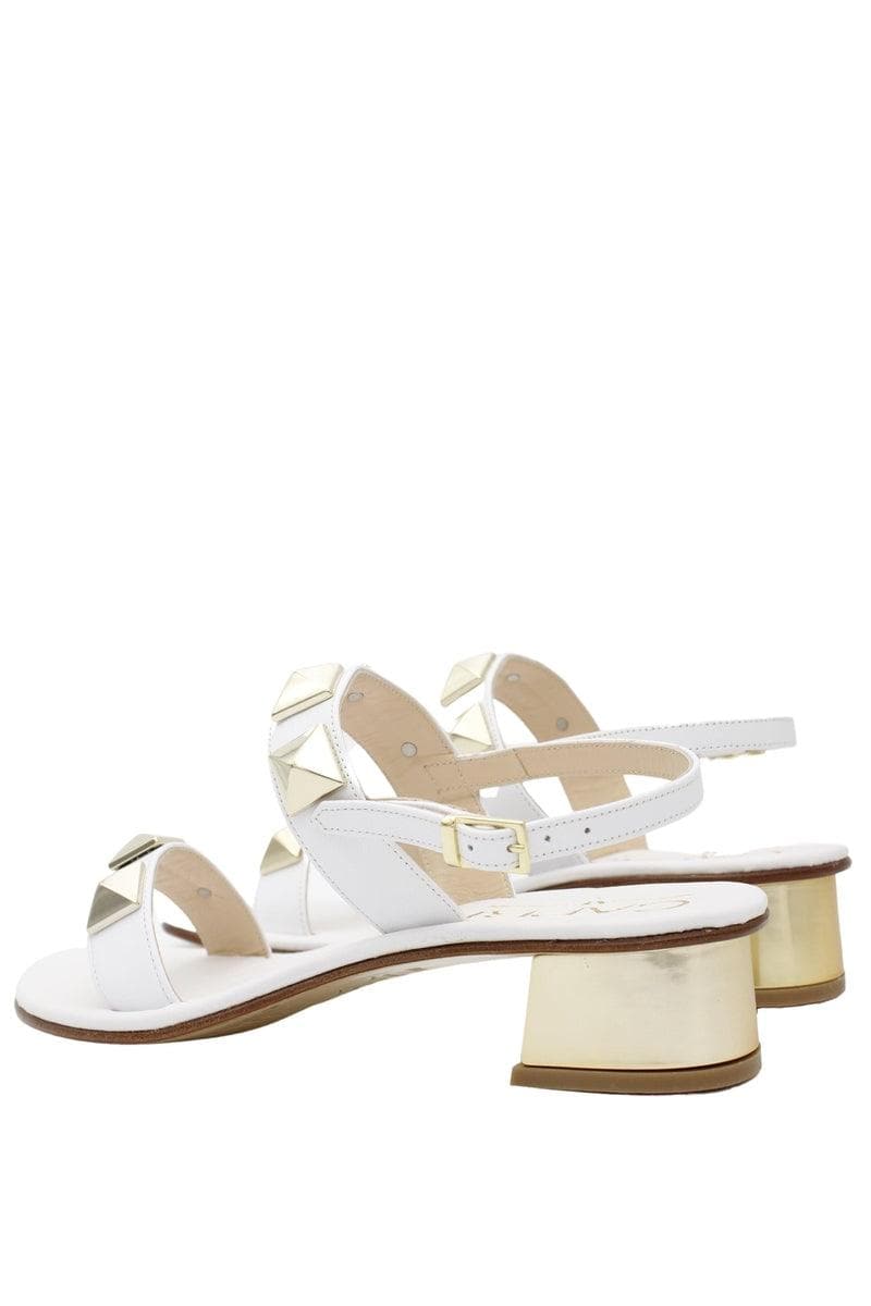 CAPRI VITTORIO CITRO - Sandali doppia fascia con piramidi - Vittorio Citro Boutique