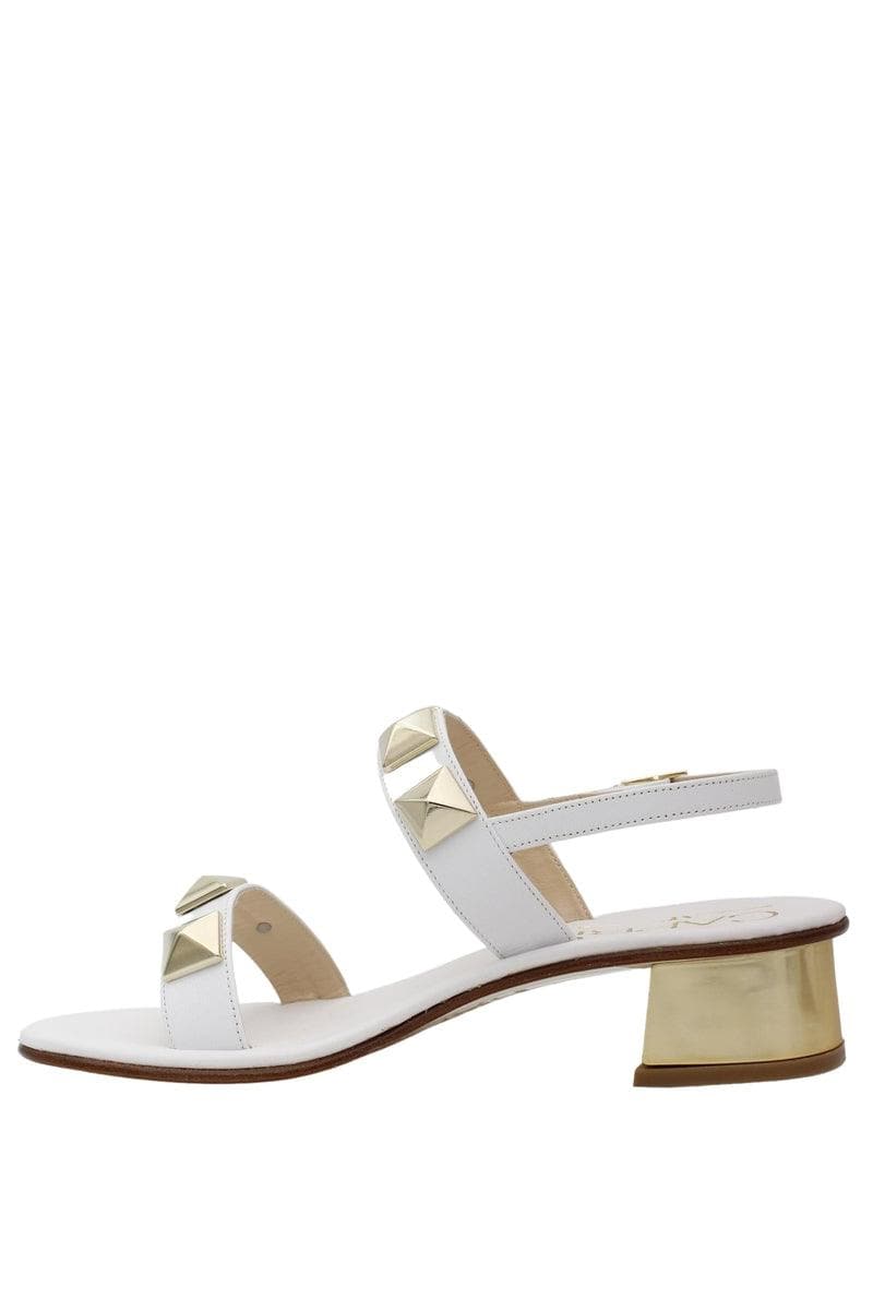 CAPRI VITTORIO CITRO - Sandali doppia fascia con piramidi - Vittorio Citro Boutique