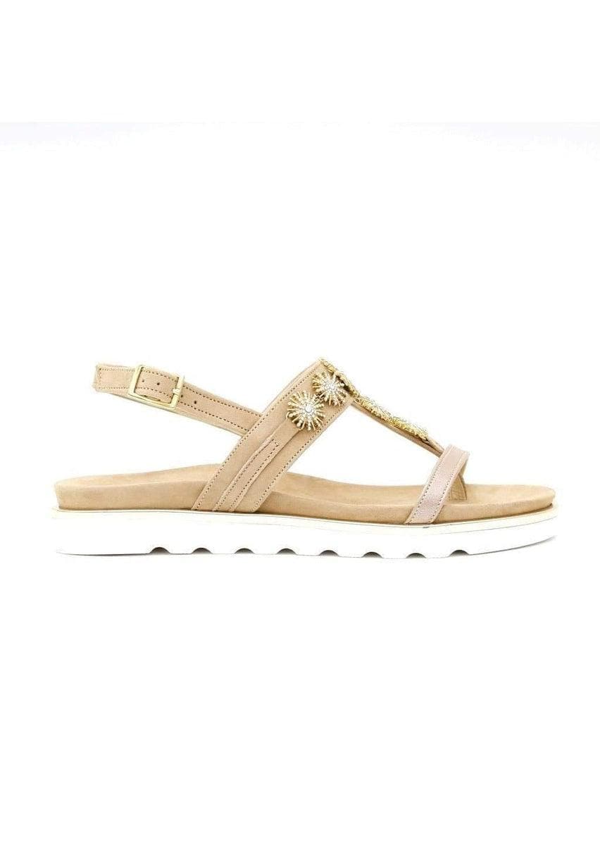 LAVORAZIONE ARTIGIANALE - Sandalo perlato beige sole - Vittorio Citro Boutique