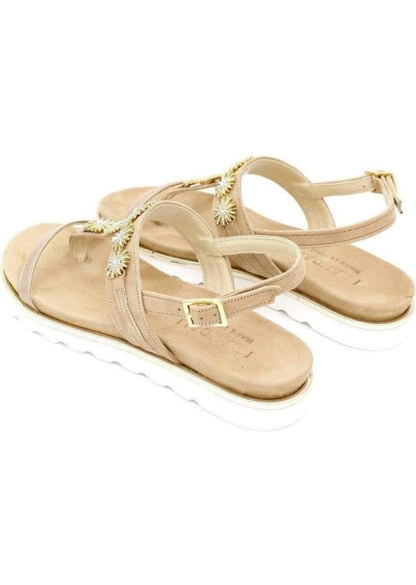 LAVORAZIONE ARTIGIANALE - Sandalo perlato beige sole - Vittorio Citro Boutique