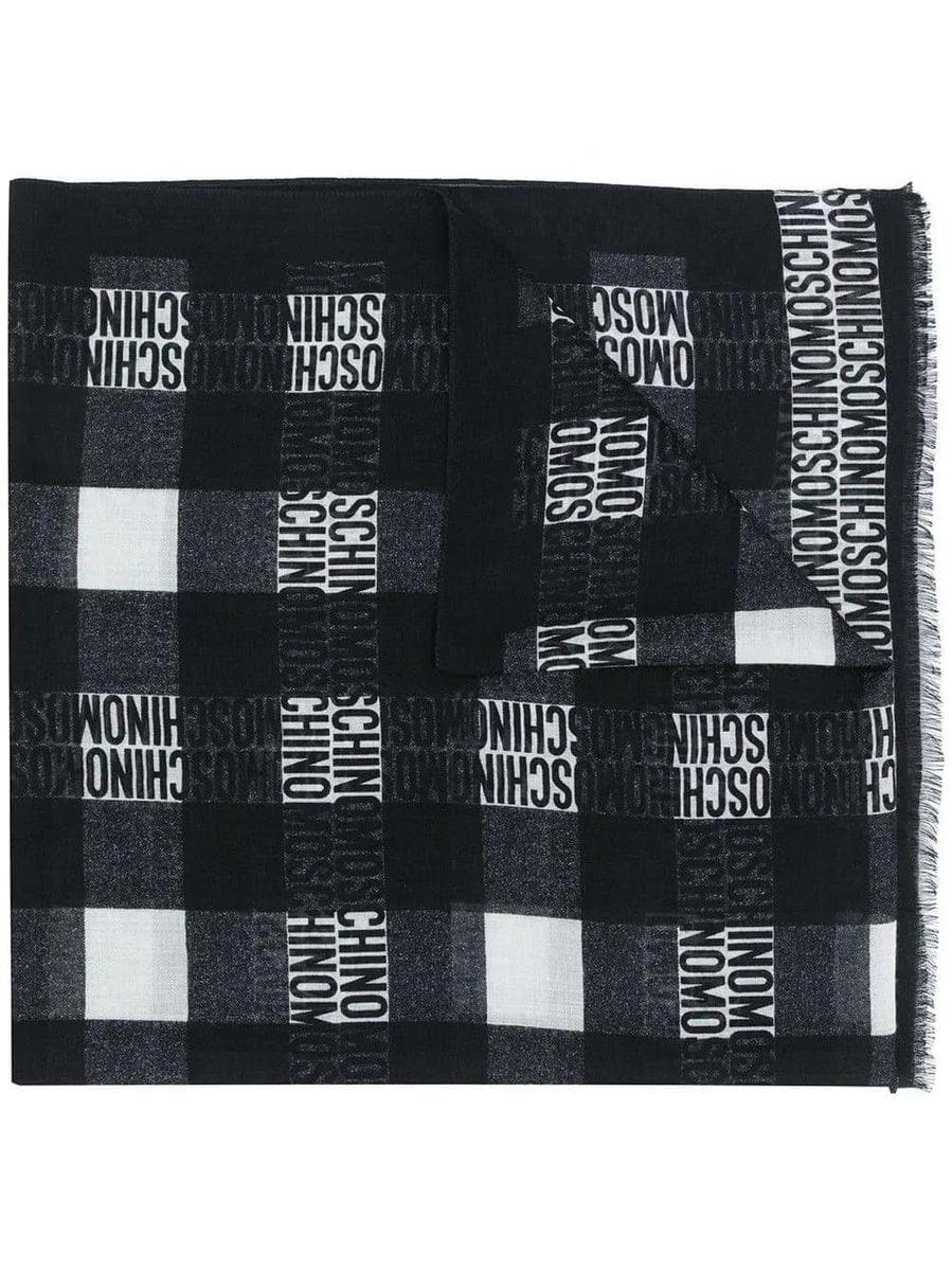 MOSCHINO - Sciarpa con stampa logo all-over - Vittorio Citro Boutique