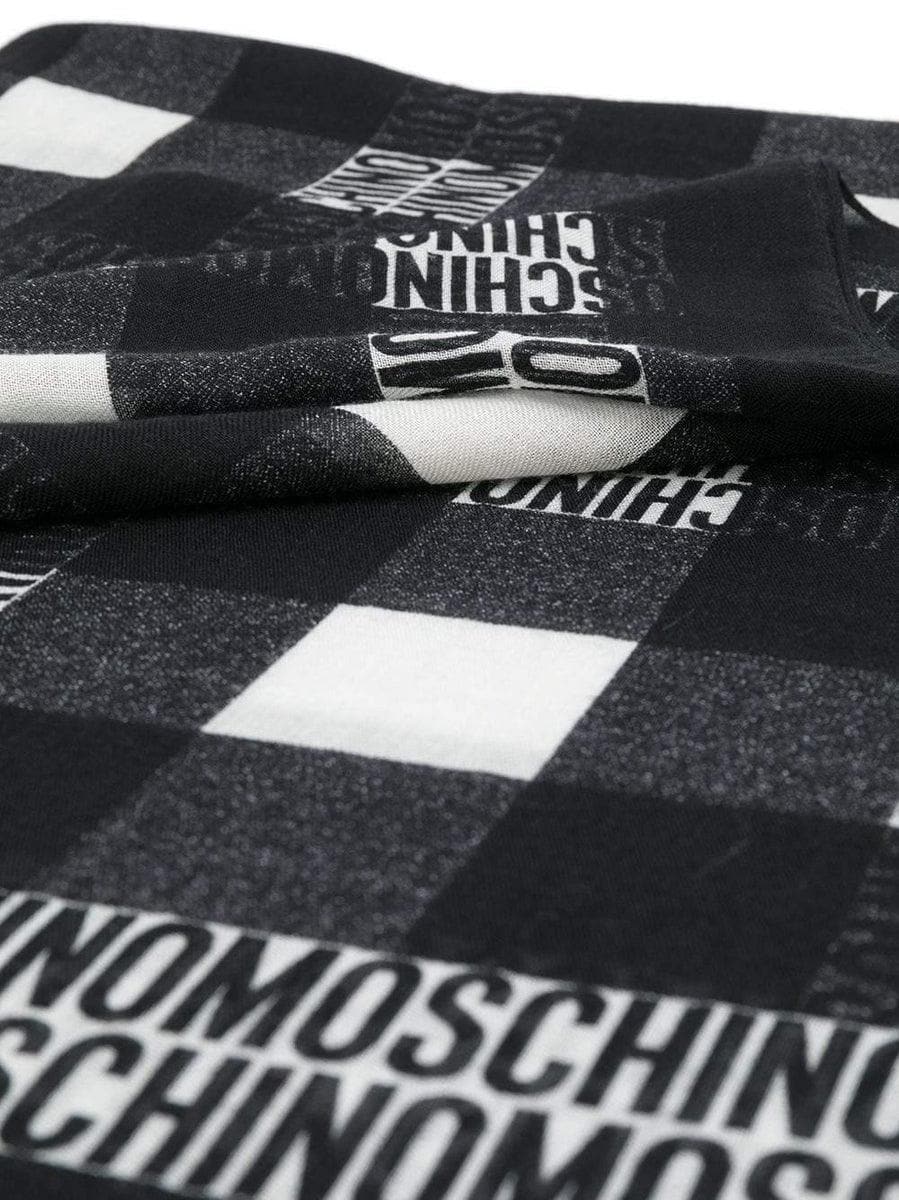 MOSCHINO - Sciarpa con stampa logo all-over - Vittorio Citro Boutique