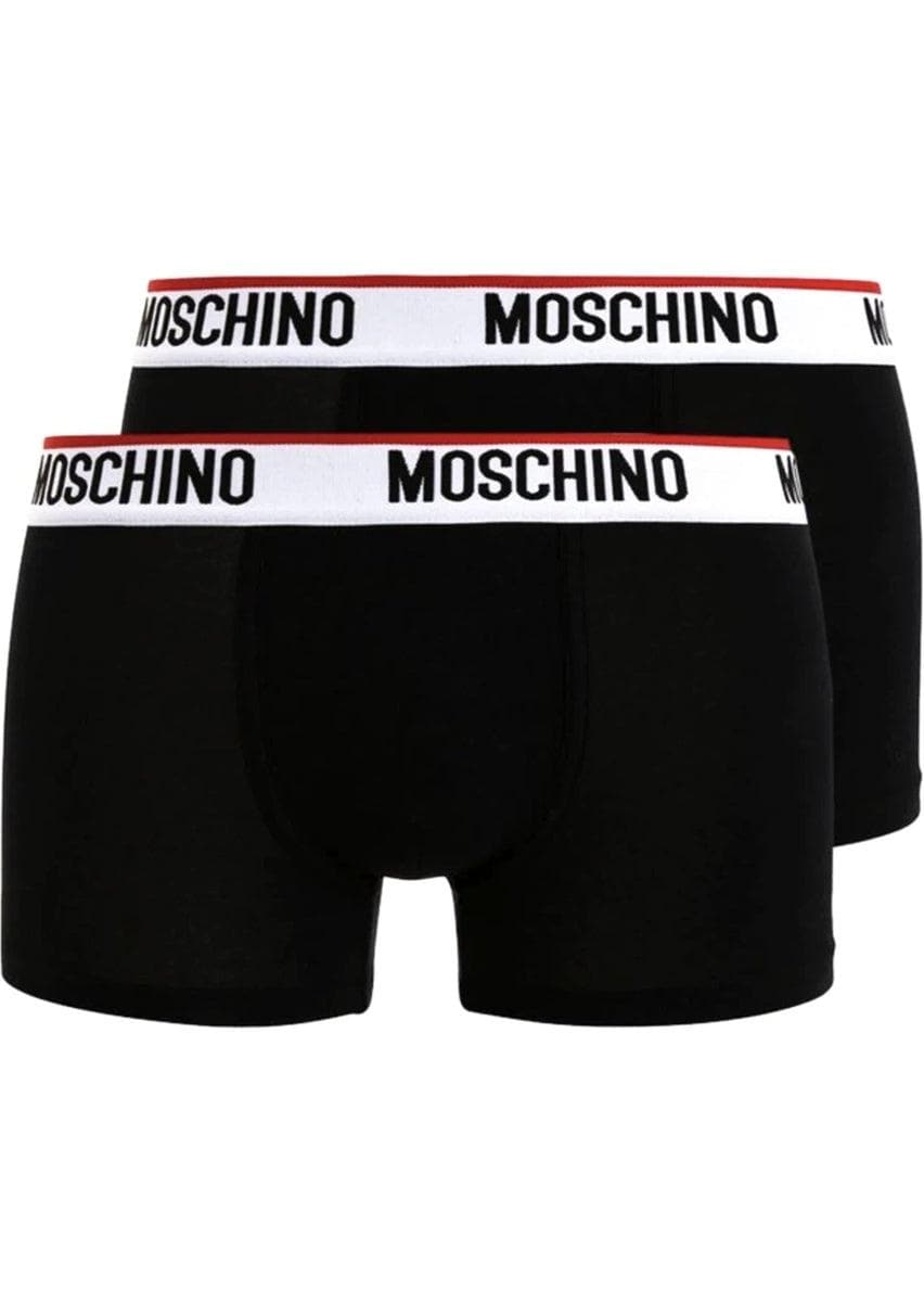 MOSCHINO - Set di 2 boxer in jersey di cotone con logo - Vittorio Citro Boutique