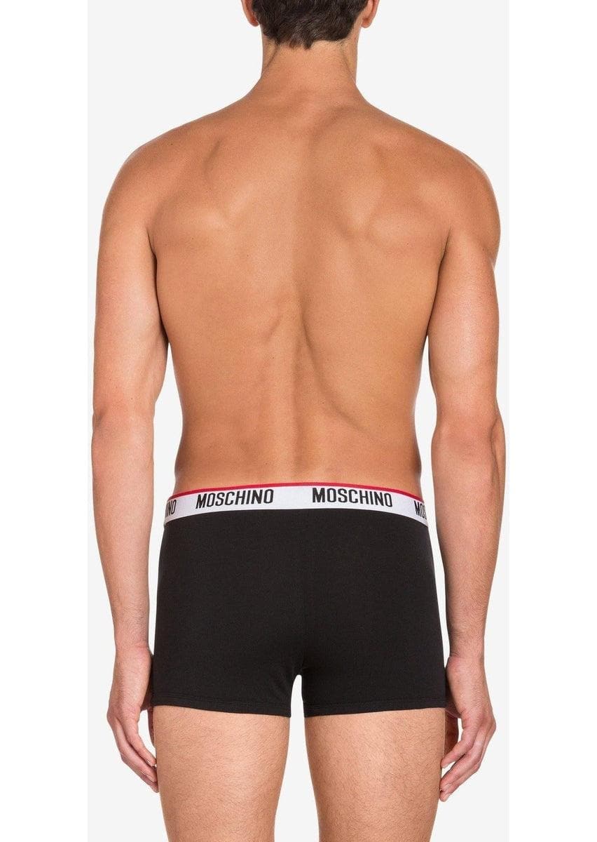 MOSCHINO - Set di 2 boxer in jersey di cotone con logo - Vittorio Citro Boutique