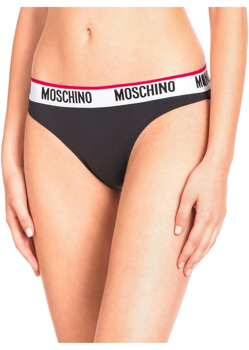 MOSCHINO - Slip in microfibra con logo - Vittorio Citro Boutique