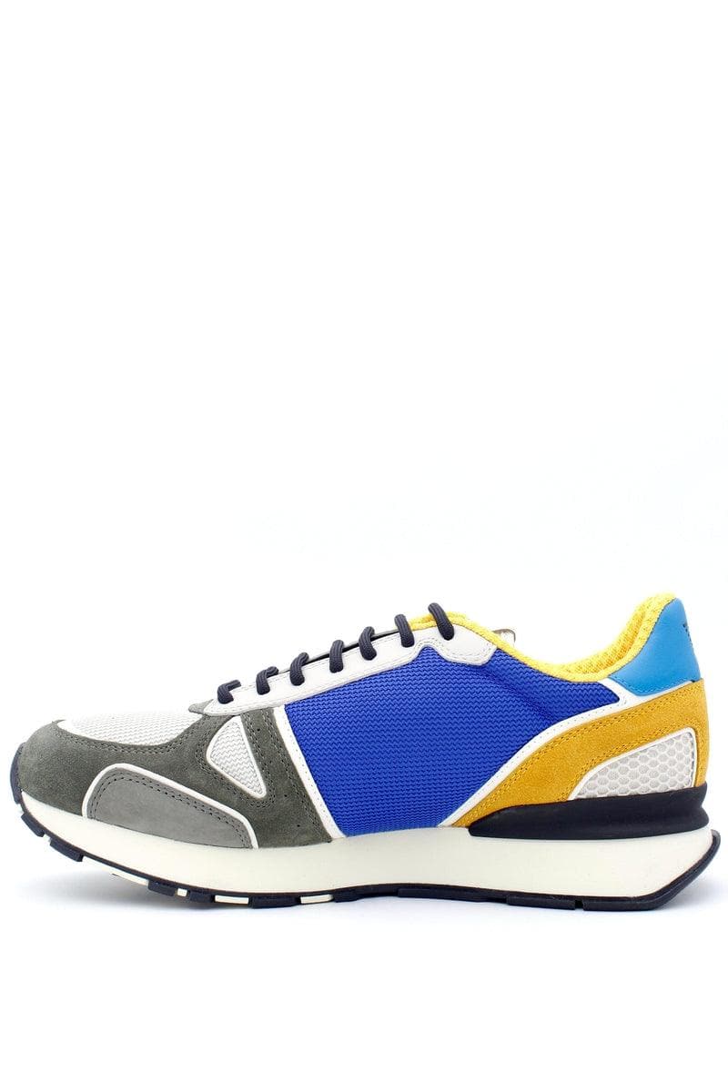 EMPORIO ARMANI - Sneakers in suede con inserti nabuk mesh e aquila laterale - Vittorio Citro Boutique