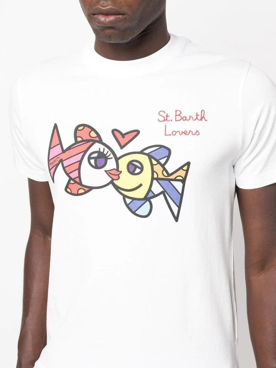 MC2 SAINT BARTH - T-shirt con stampa 'Saint Barth Lovers' - Vittorio Citro Boutique