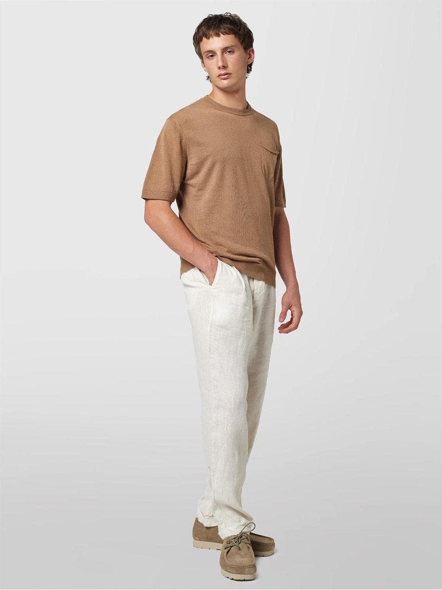 ALPHA STUDIO - T-shirt girocollo in lino e cotone - Vittorio Citro Boutique