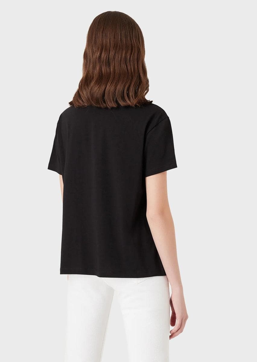 EMPORIO ARMANI - T-shirt in jersey con stampa fotografica modella catwalk - Vittorio Citro Boutique