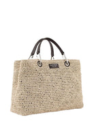 Shopper MyEA Bag media in paglia matelassé - Vittorio Citro Boutique