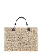 Shopper MyEA Bag media in paglia matelassé - Vittorio Citro Boutique